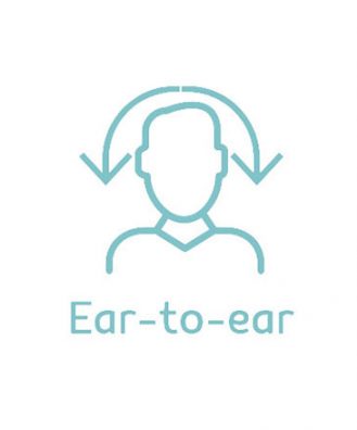 ear to ear hearing icon - hearing aids